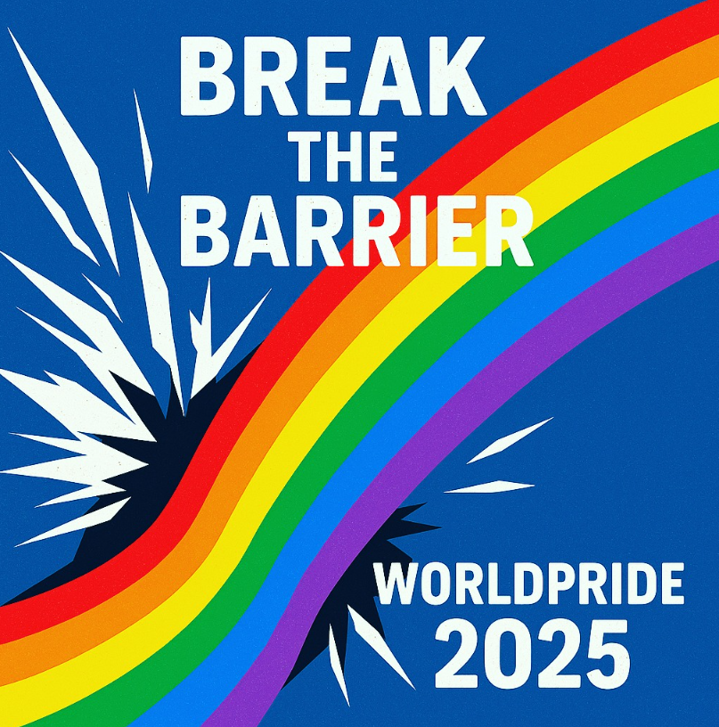 World Pride 2025 Breaking The News Barrier artwork